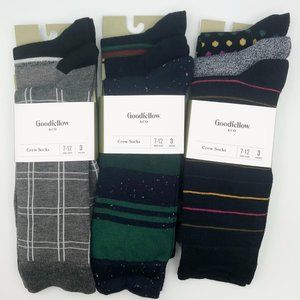 NEW Goodfellow &Co Men's Crew Socks 3-Packs